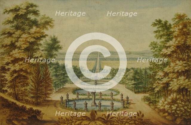Scenic View of Gardens, n.d.. Creator: Antoine-Claude Fleury.