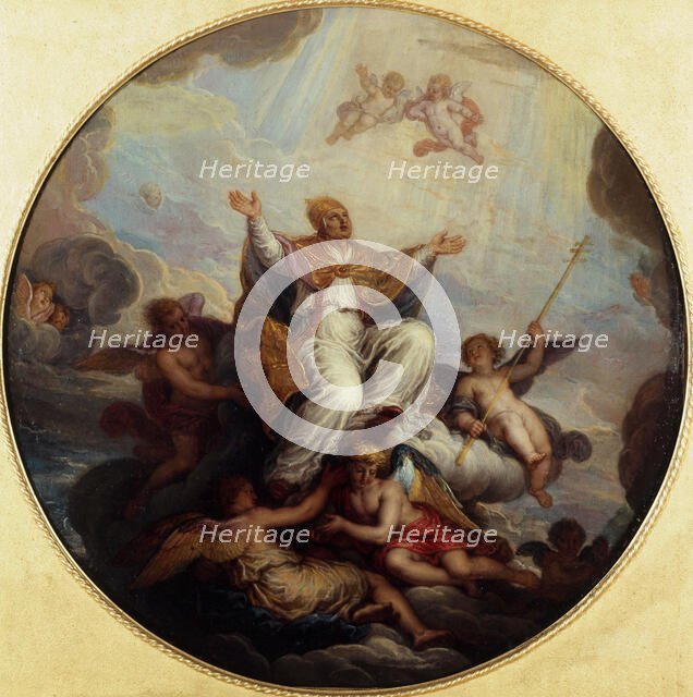 Saint Grégoire enlevé au ciel, esquisse pour la coupole de la chapelle Saint-Grégoire..., c1690. Creator: Michel Ange Corneille.