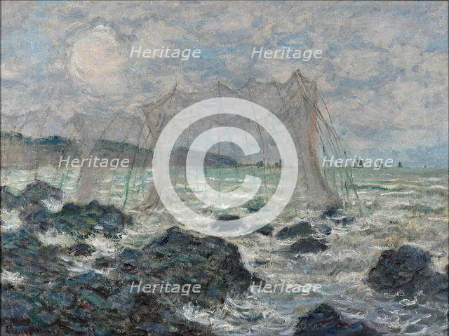 Fishing nets at Pourville, 1882. Creator: Monet, Claude (1840-1926).