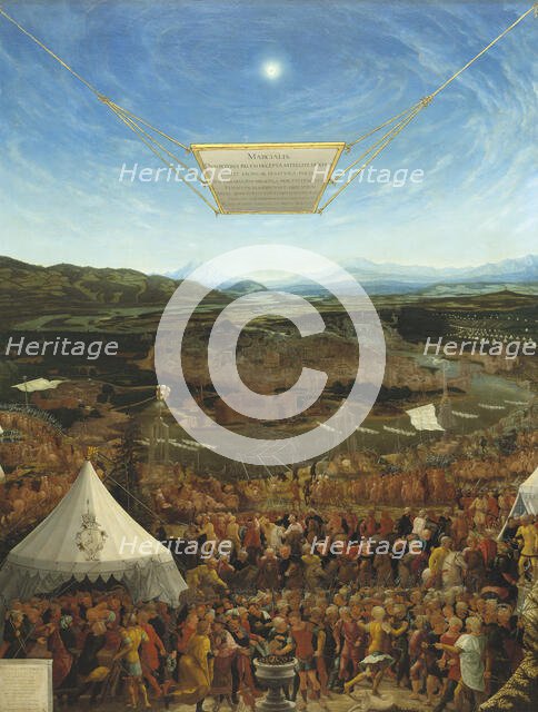 Mucius Scaevola before King Porsenna, 1533. Creator: Abraham Schöpfer.