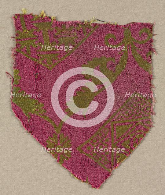 Silk Fragment, 1300s. Creator: Unknown.