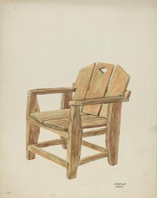 Chair, c. 1938. Creator: Majel G. Claflin.