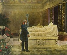 King Wilhelm I at the tomb of his parents, 19 July 1870, (1936). Creator: Unknown.