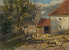 Farm courtyard, 1920-1929. Creator: Ferdinand Kyselý.