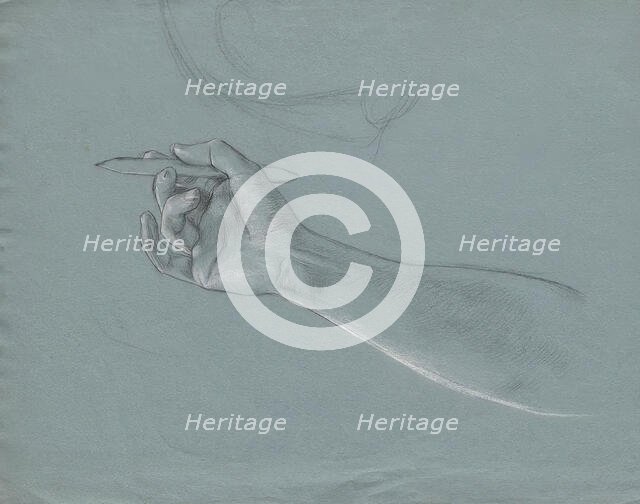 Arm study for the faculty image: Theology, c1898/1900. Creator: Franz von Matsch.