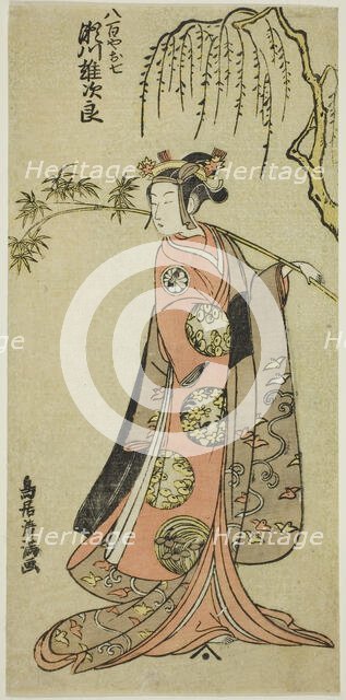 The Actor Segawa Yujiro I as Oshichi in the play "Edo no Haru Meisho Soga," performed...,1773. Creator: Torii Kiyomitsu.