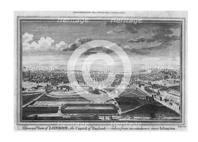 'A General View of London, the Capital of England', c1780. Artist: Page.