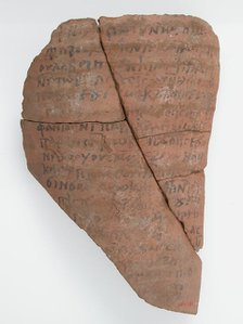 Ostrakon with a Letter to Elias, Coptic, 600. Creator: Unknown.