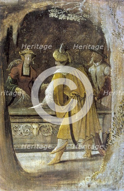 Detail from the altarpiece of St Anthony, 16th century. Artist: Anon