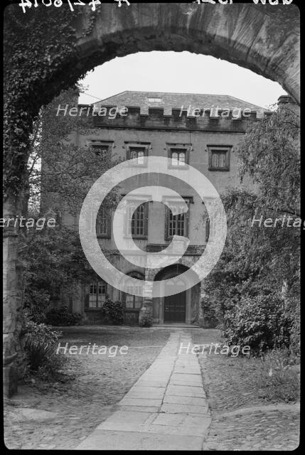 Wall with Archway in front of No. 9, The College, County Durham, 1942. Creator: George Bernard Wood.