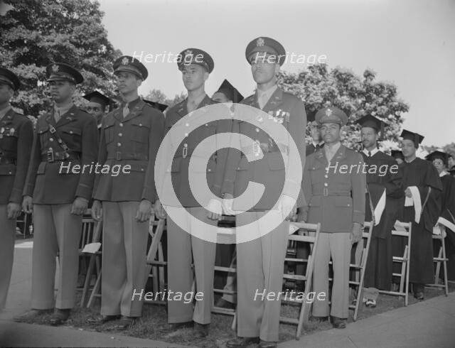Commencement exercises at Howard University, Washington, D.C, 1942. Creator: Gordon Parks.