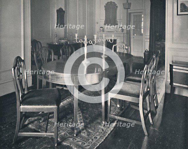 'Hepplewhite Mahogany Dining-Room Furniture', (1760-1770)', 1928. Artist: Unknown.