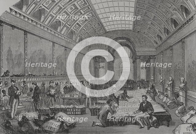 Franco-Prussian War (1870-1871): Central post office, installed in the Gallery of Battles of... 1871 Creators: Fernando Miranda, Manuel Ricord.