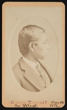 Portrait of George Tsaroff (1858-1880), November 1872. Creator: Selleck & Fisher.