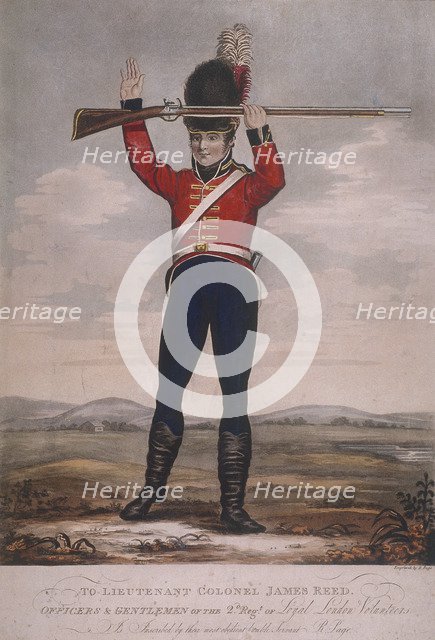 Soldier of the second regiment of Loyal London Volunteers, c1800. Artist: R Page