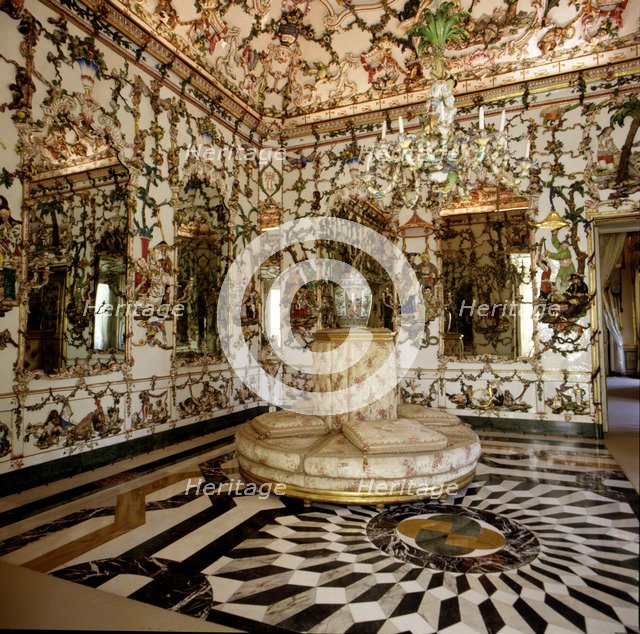 View of the Porcelains Hall (1763 - 1765), at the Royal Palace of Aranjuez, decorated by Jose Gri…