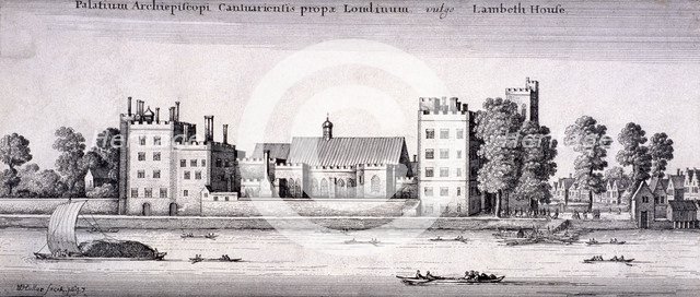 Lambeth Palace, London, 1647. Artist: Wenceslaus Hollar