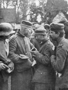 German prisoners taken on 18 April 1918, France. Artist: Unknown