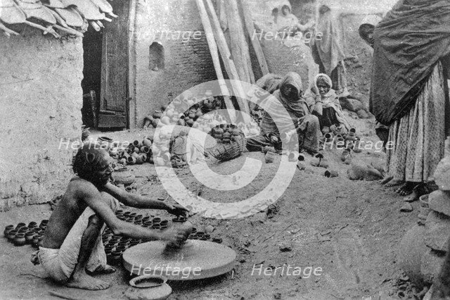 A potter at work, India, 20th century. Artist: Unknown