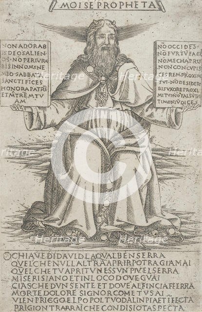 The Prophet Moses, between circa 1475 and circa 1480. Creator: Francesco Rosselli.