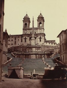 [Spanish Steps, Rome], ca. 1855. Creator: Pietro Dovizielli.
