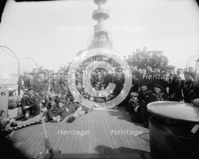 U.S.S. Oregon, ship's company, between 1896 and 1901. Creator: Unknown.