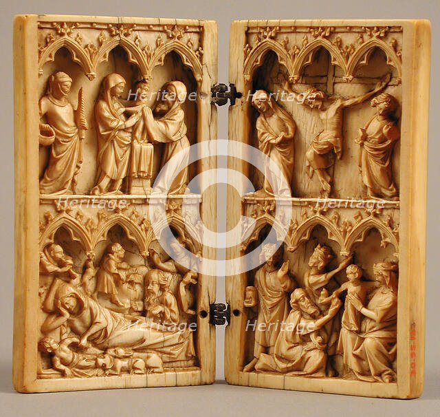 Diptych with Scenes from the Life of Christ, French, 14th century. Creator: Unknown.