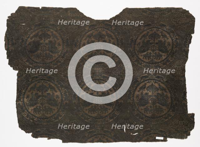 Fragment with lions and griffins in combat, 1459-1669. Creator: Unknown.