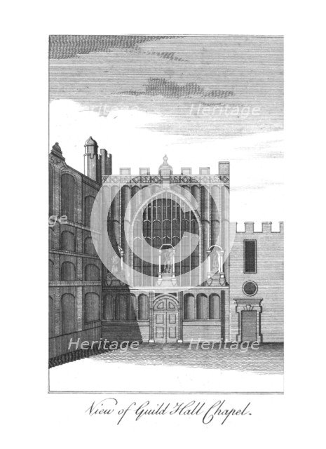 'View of Guild Hall Chapel.', c1775. Artist: Unknown.