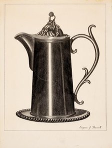 Pewter Flagon, 1935/1942. Creator: Eugene Barrell.