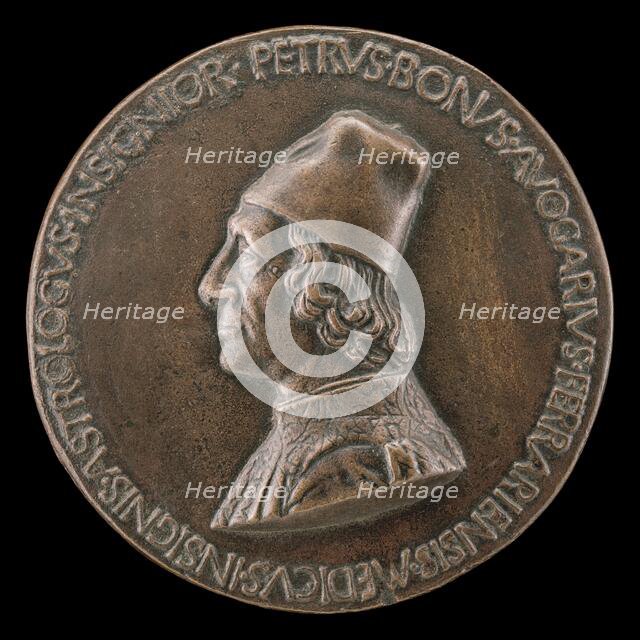 Pietro Bono Avogario, 1425-1506, Physician and Astrologer [obverse], c. 1472. Creator: Sperandio Savelli.