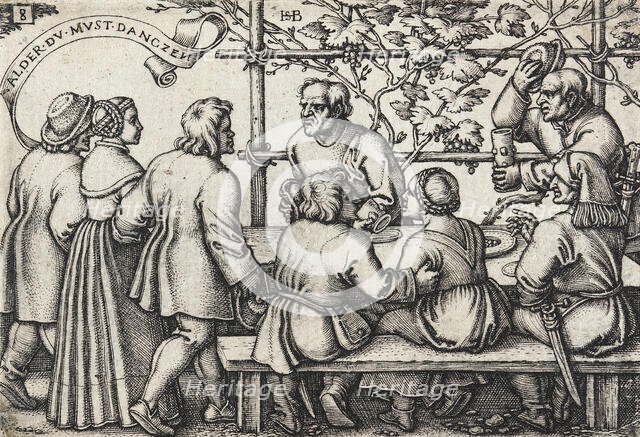 Peasants' Feast, between 1546 and 1547. Creator: Sebald Beham.