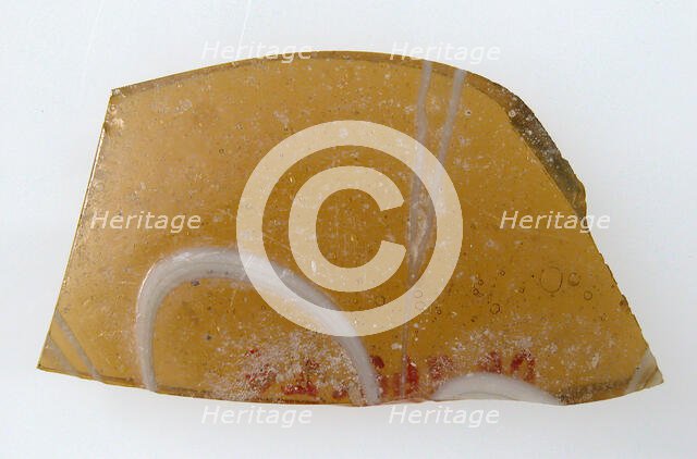 Glass Fragment, Coptic, 4th-early 5th century. Creator: Unknown.