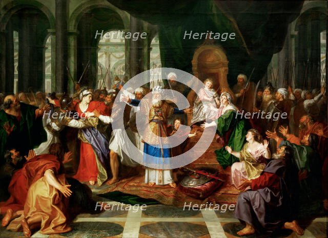 Athalie chassée du temple (Athaliah Expelled from the Temple), before 1697. Creator: Coypel, Antoine (1661-1722).