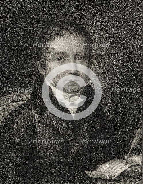 Portrait of the pianist and composer João Domingos Bomtempo (1775-1842), 1813. Creator: L'Évêque, Henri (1769-1832).