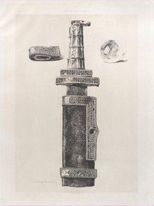 Sword of Childeric and Chrystal Globe Found in His Grave at Tournay, 5th century, 1864. Creator: Jules-Ferdinand Jacquemart.