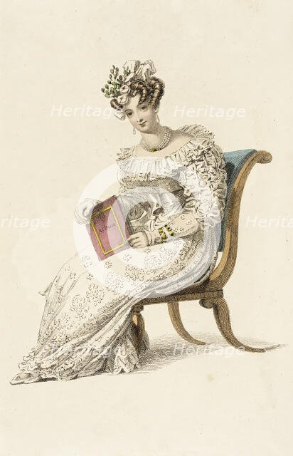 Fashion Plate (Wedding Dress), 1827. Creator: Rudolph Ackermann.