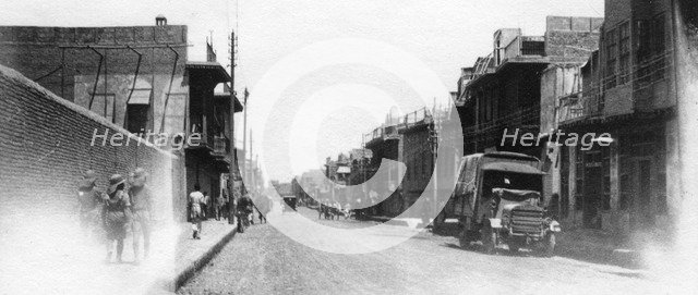 New Street, Baghdad, Mesopotamia, WWI, 1918. Artist: Unknown