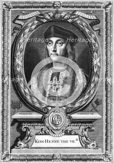 Henry VII of England, (17th century).Artist: Edward Lutterell