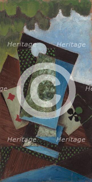 Ace of Clubs and Four of Diamonds, 1915. Creator: Juan Gris.