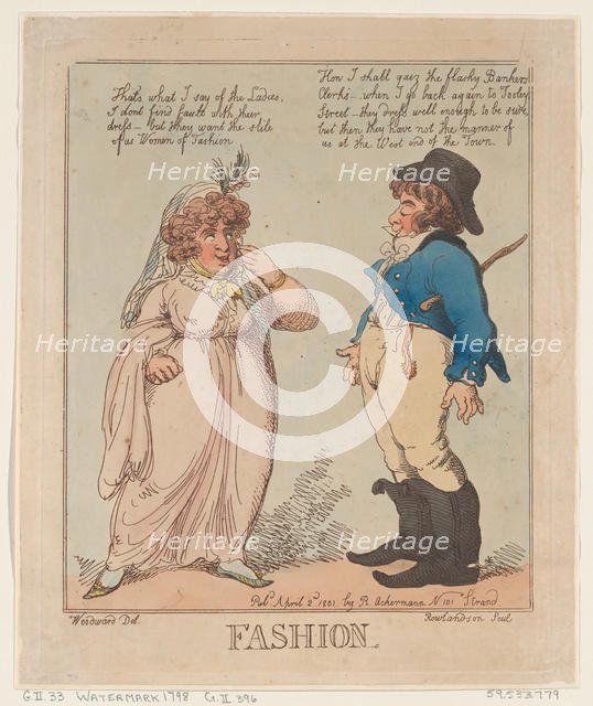 Fashion, April 2, 1801., April 2, 1801. Creator: Thomas Rowlandson.
