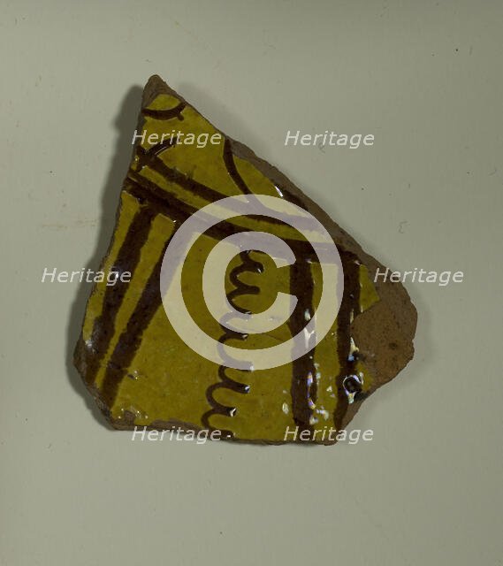 Fragment of a Plate, 13th-14th century. Creator: Unknown.