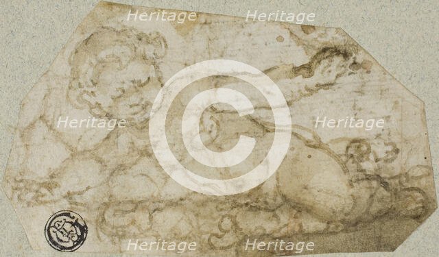 Putto with Garland, n.d. Creator: Andrea Lilio.