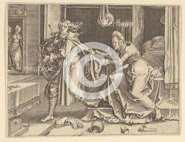 Joseph and Potiphar's Wife (copy), 17th century. Creator: Unknown.