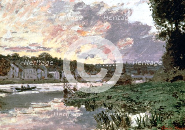 'River Seine at Bougival', c1870. Artist: Claude Monet