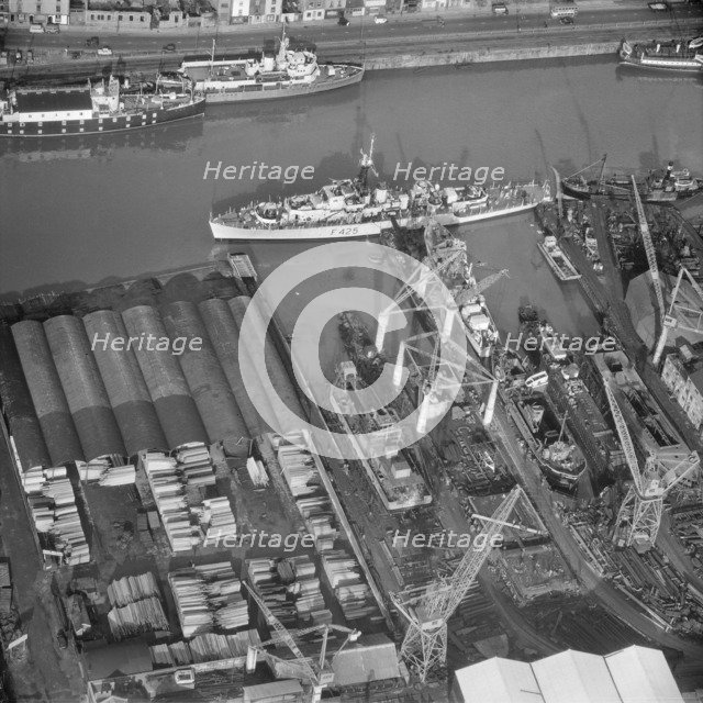 HMS 'Loch Dunvegan' moored at the Albion Dockyard, Bristol, 1955. Artist: Aerofilms.