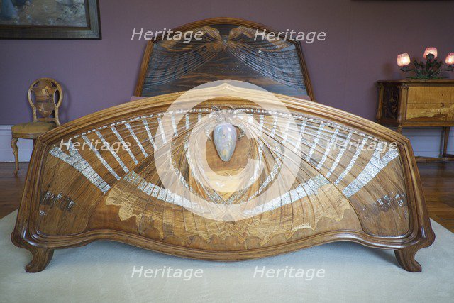 Aube et Crepuscule bed, 1904. Emile Galle, (1846-1904), (c2014-2017) Artist: Alan John Ainsworth.