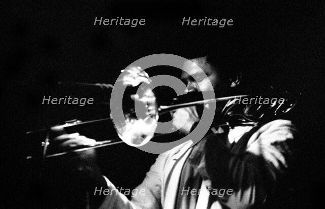 Robin Eubanks, Ronnie Scott’s Jazz Club, Soho, London, May 1990. Creator: Brian O'Connor.