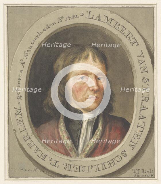 Portrait of the painter Lambert van Straaten, 1736. Creator: Tako Hajo Jelgersma.