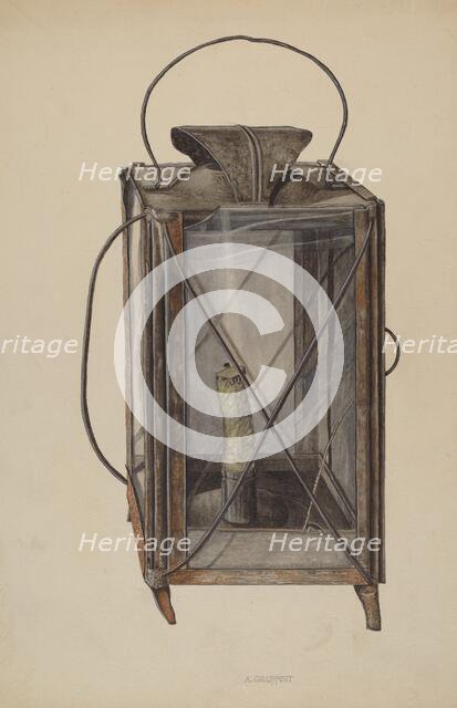 Lantern for Candle, 1935/1942. Creator: Albert Geuppert.